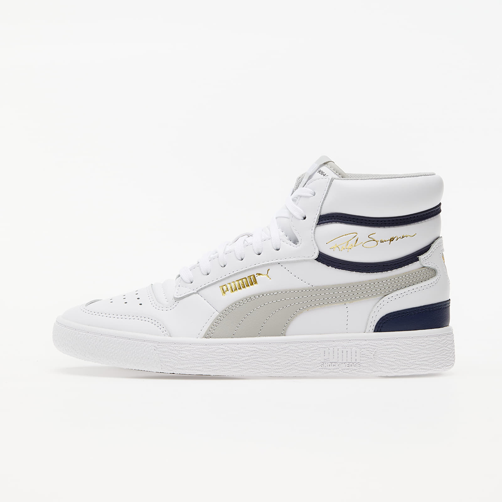 Puma Ralph Sampson Mid Puma White-Gray Violet-Peacoat 37084704