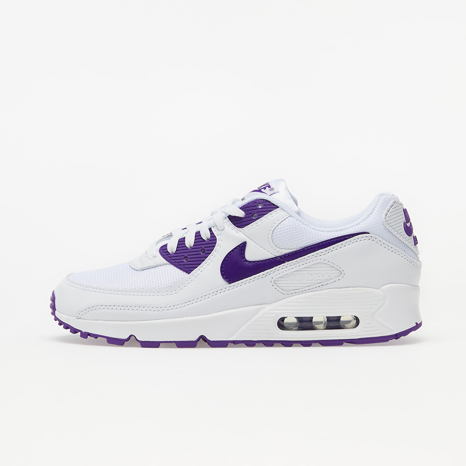 Nike Air Max 90 White/ Voltage Purple-Black CT1028-100