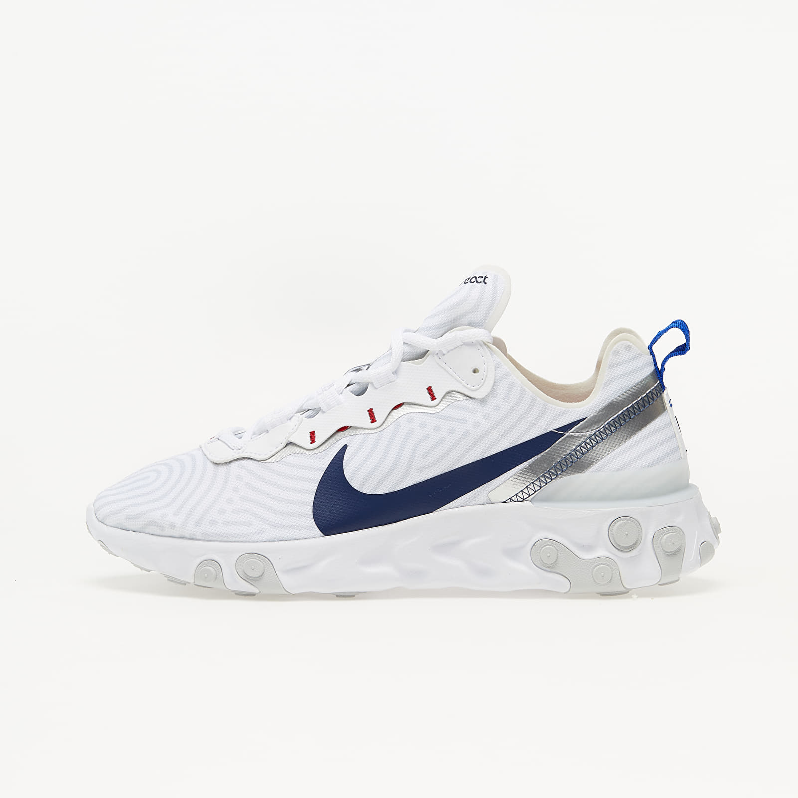 Nike React Element 55 White/ Midnight Navy-Bright Blue CW7576-100