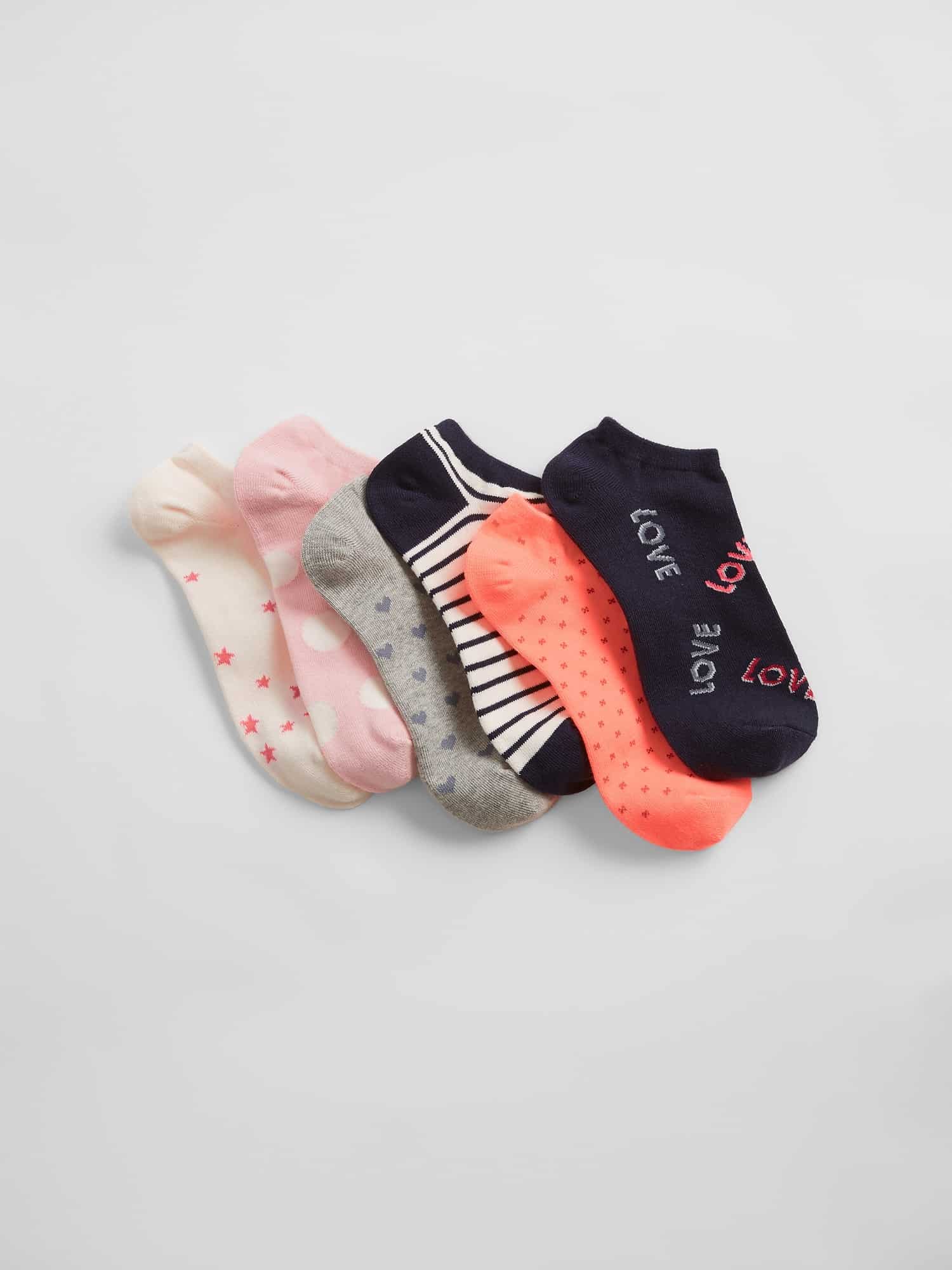 GAP barevný 6 pack dámských ponožek