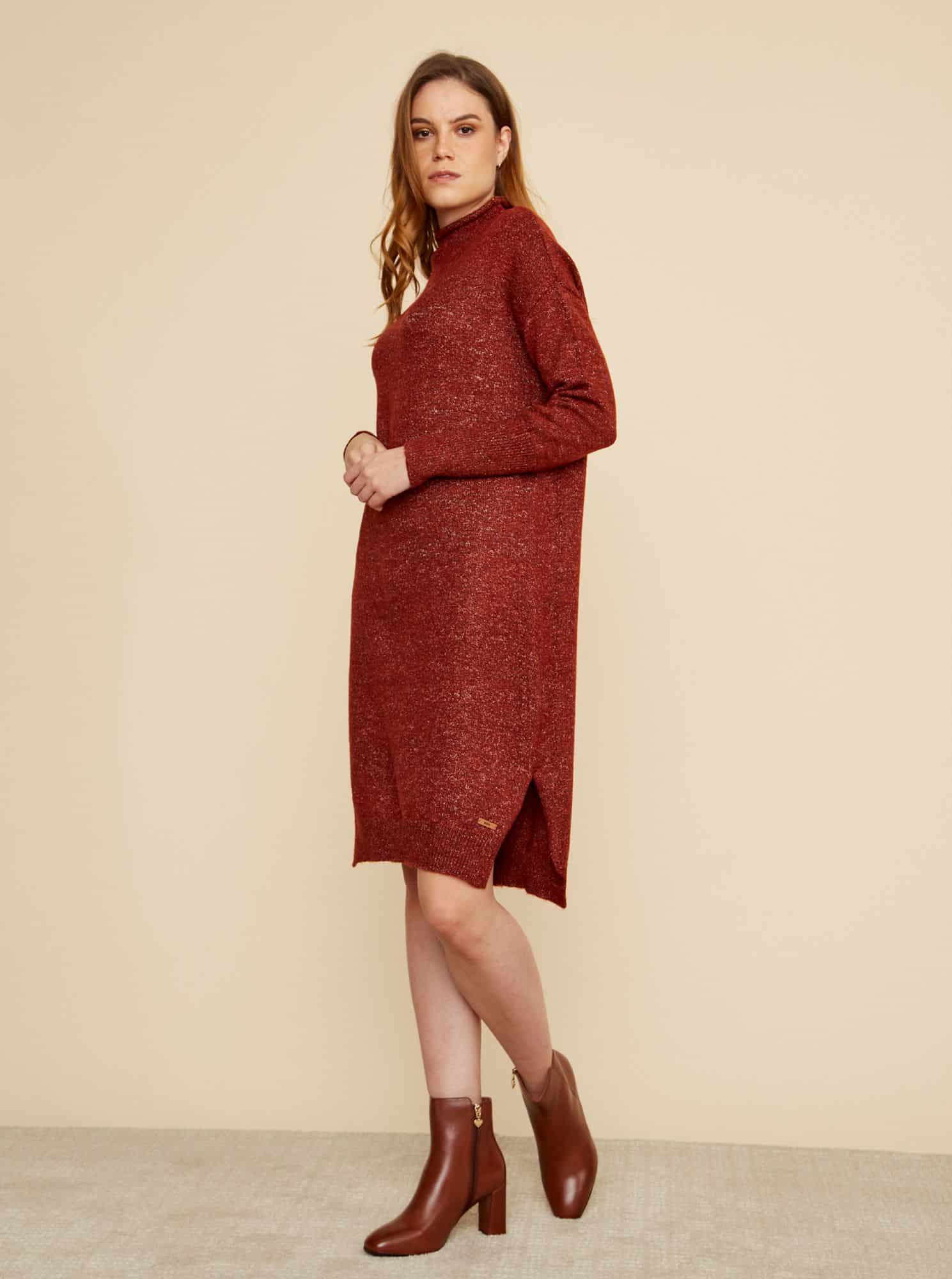 ZOOT bordové svetrové šaty Kitty