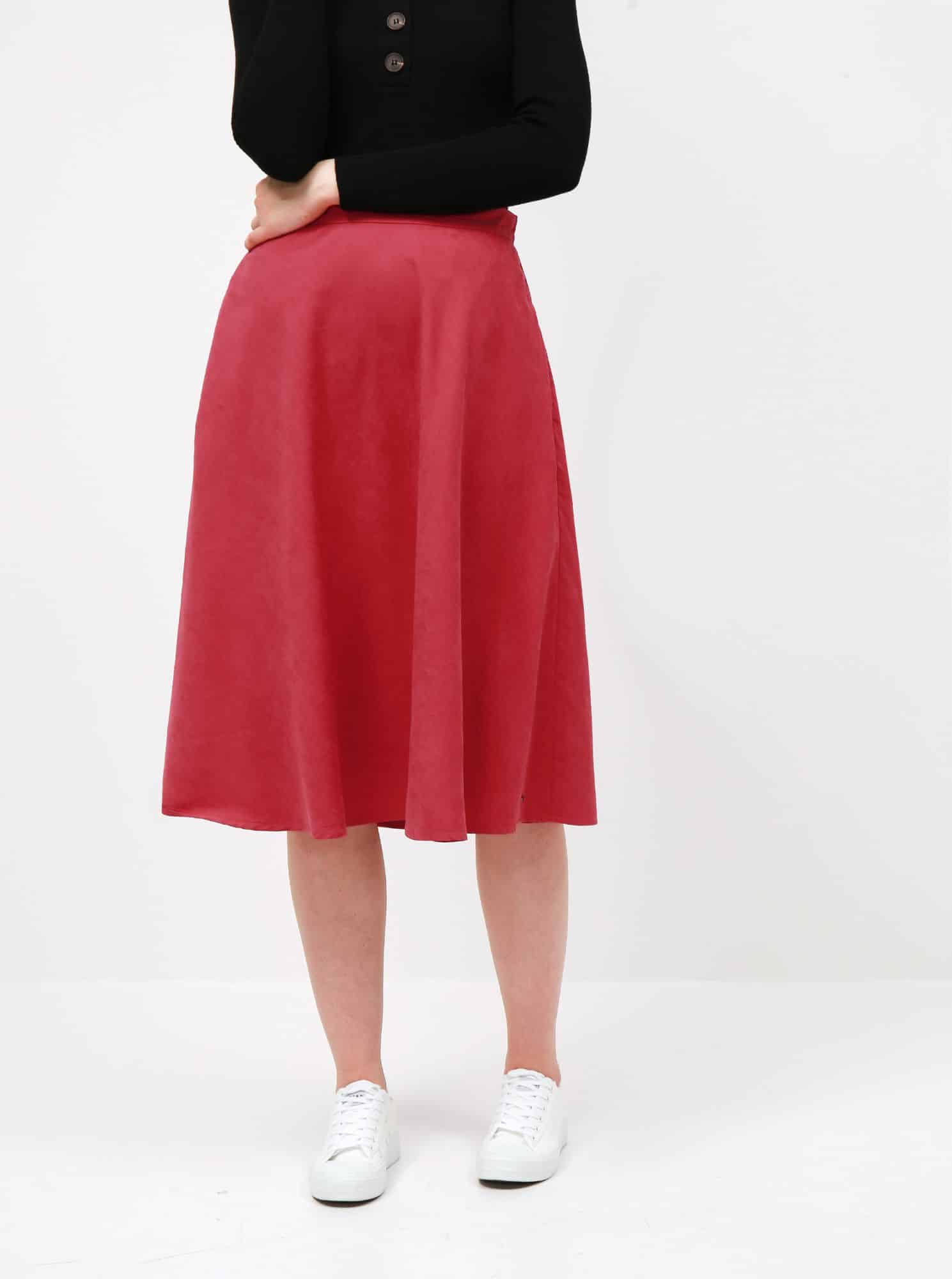 ZOOT červená midi sukně Courtney