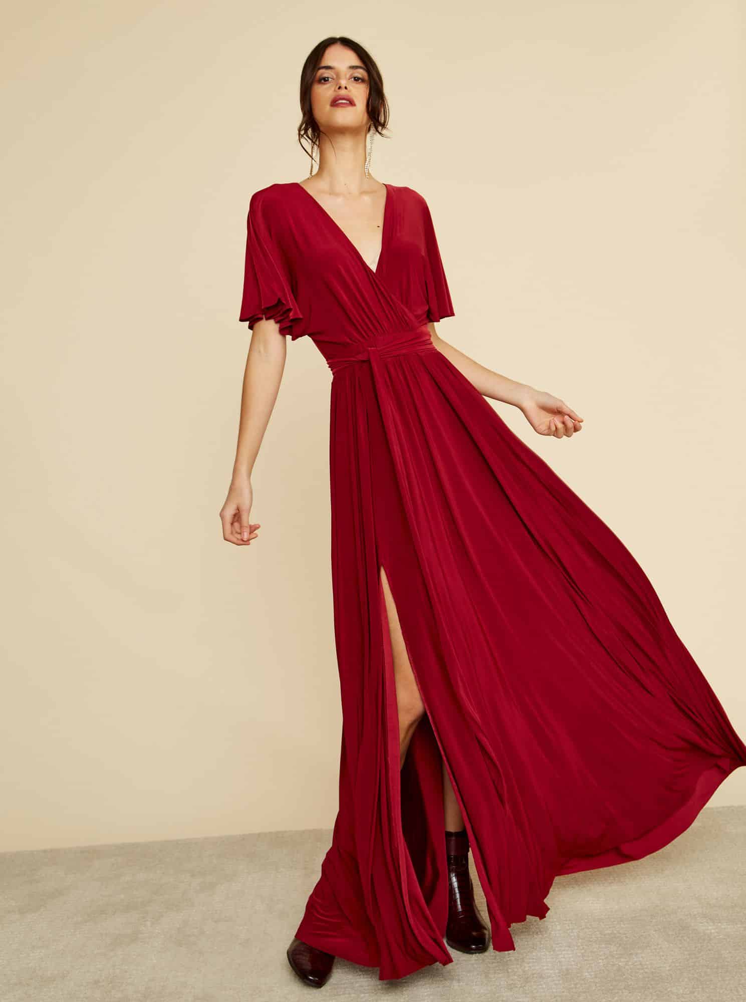 ZOOT vínové maxi šaty