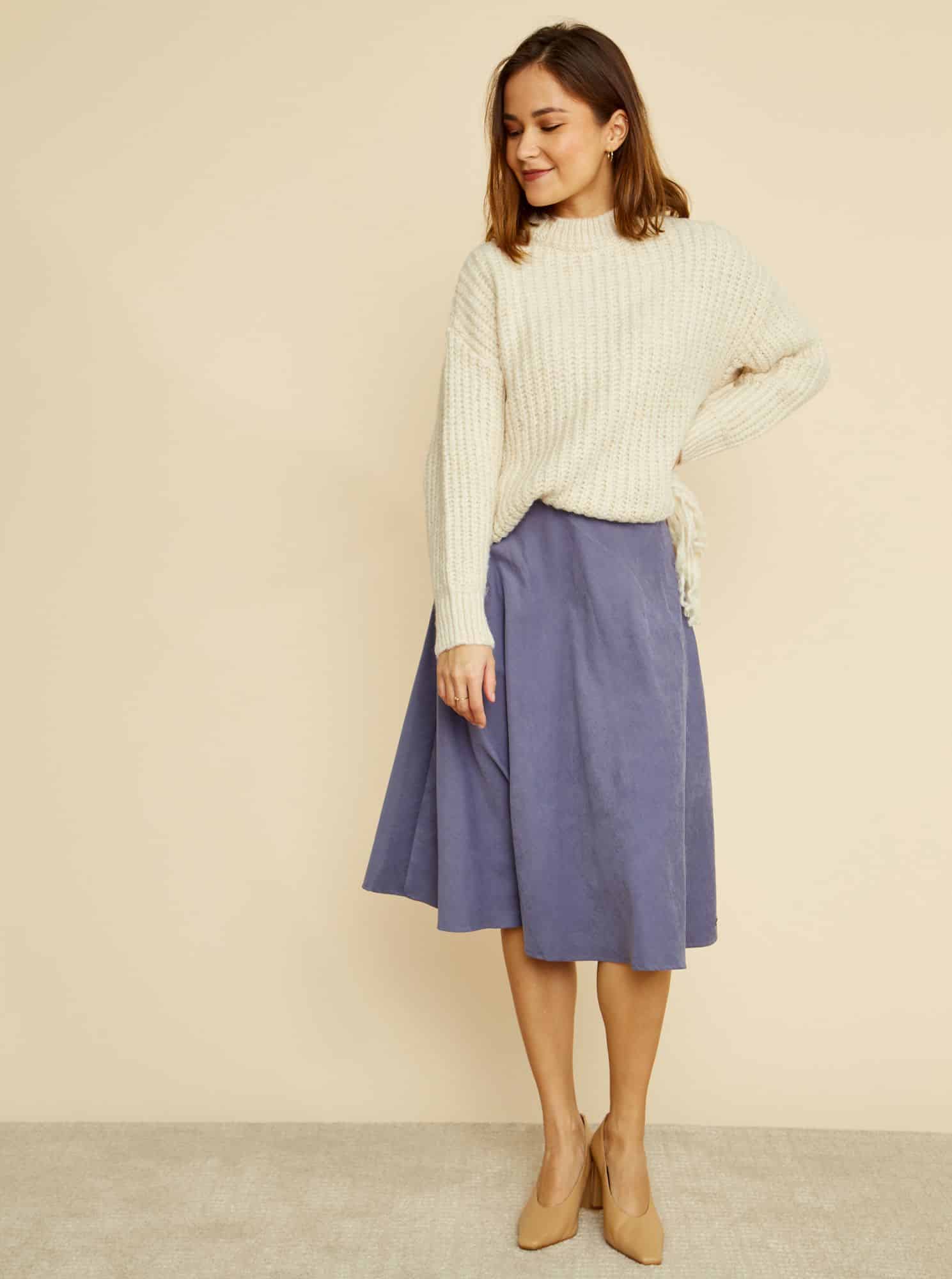 ZOOT šedá midi sukně Courtney