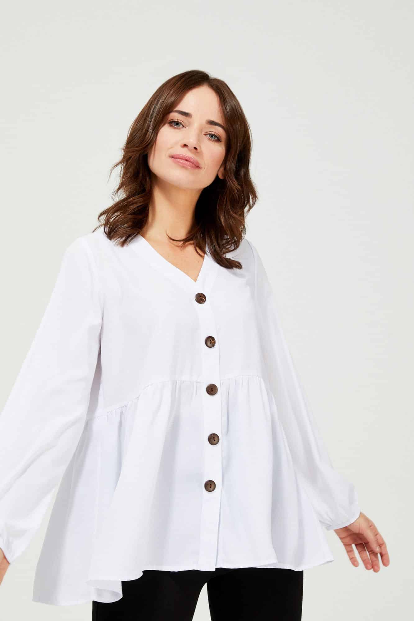 Moodo bílá volná košile