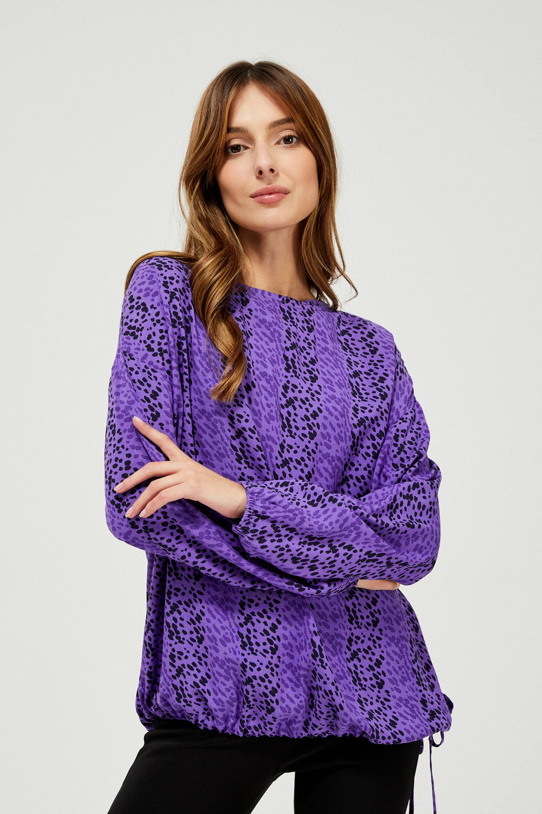 Moodo fialová halenka se vzorem