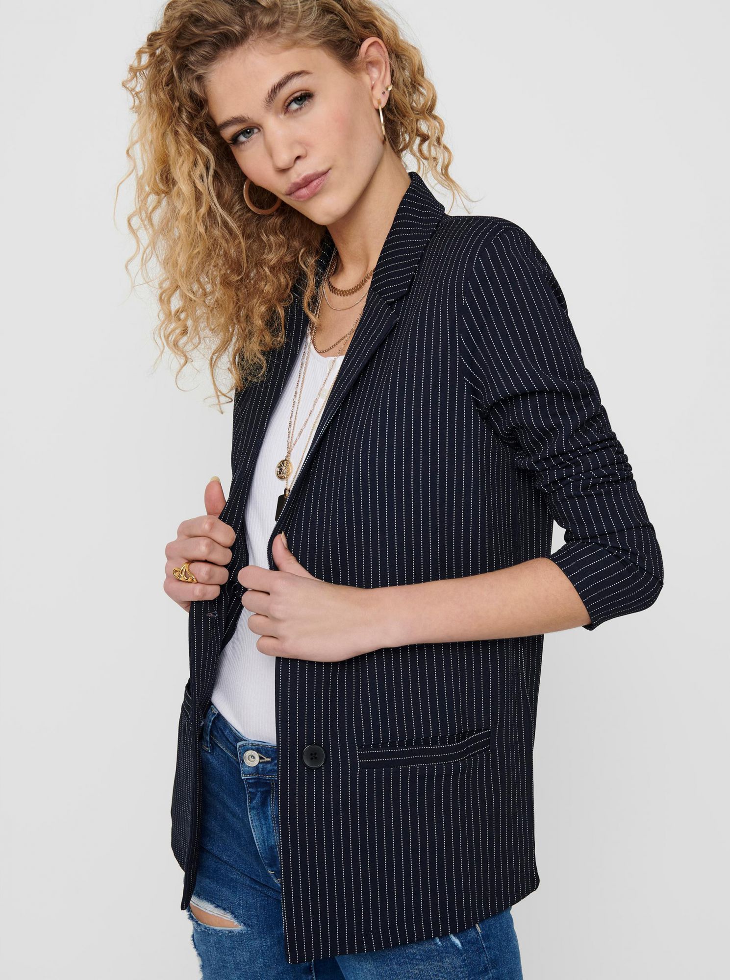 Jacqueline de Yong tmavě modré dámské sako Louisville