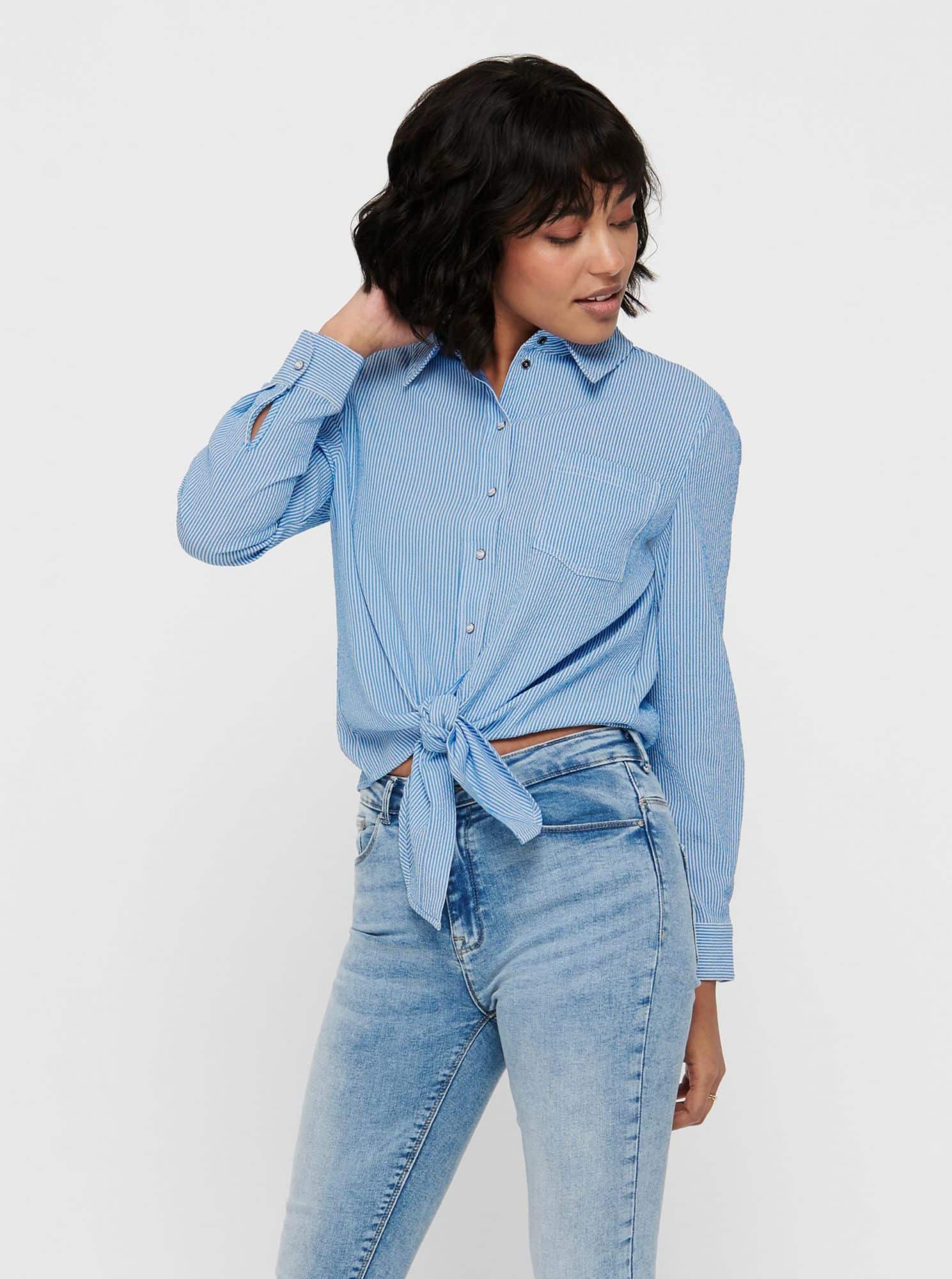 Only pruhovaná modrá košile Lecey