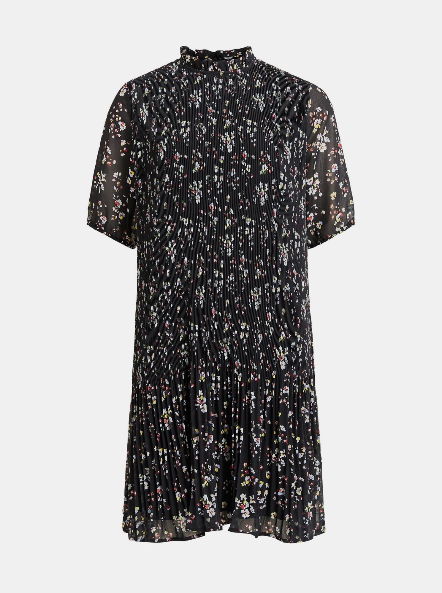 Vila černé květované šaty