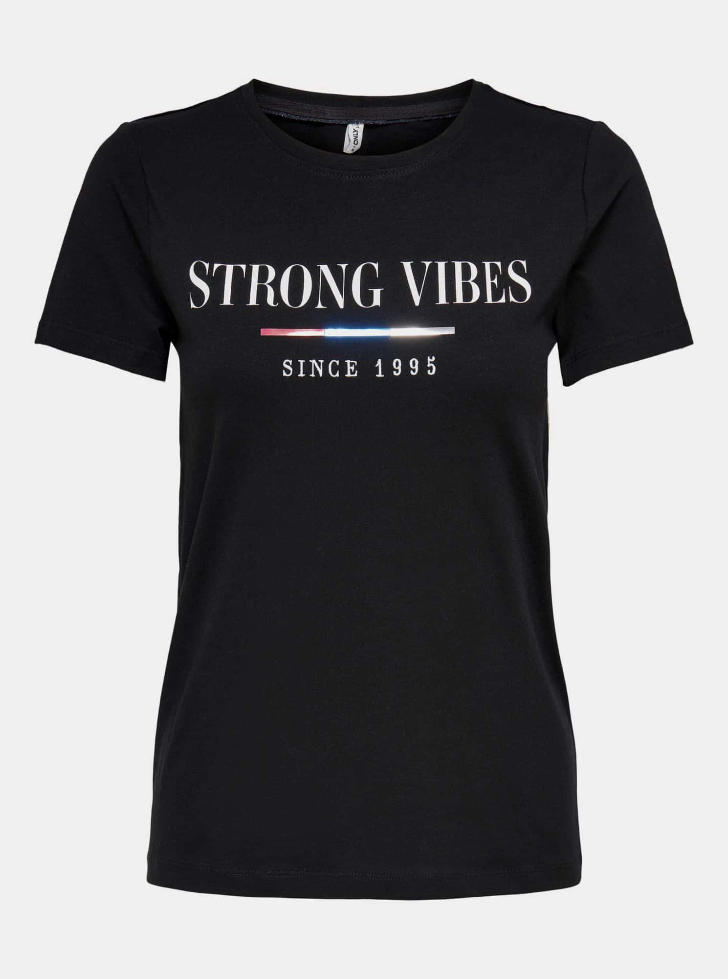 Only černé dámské tričko Kita s potiskem