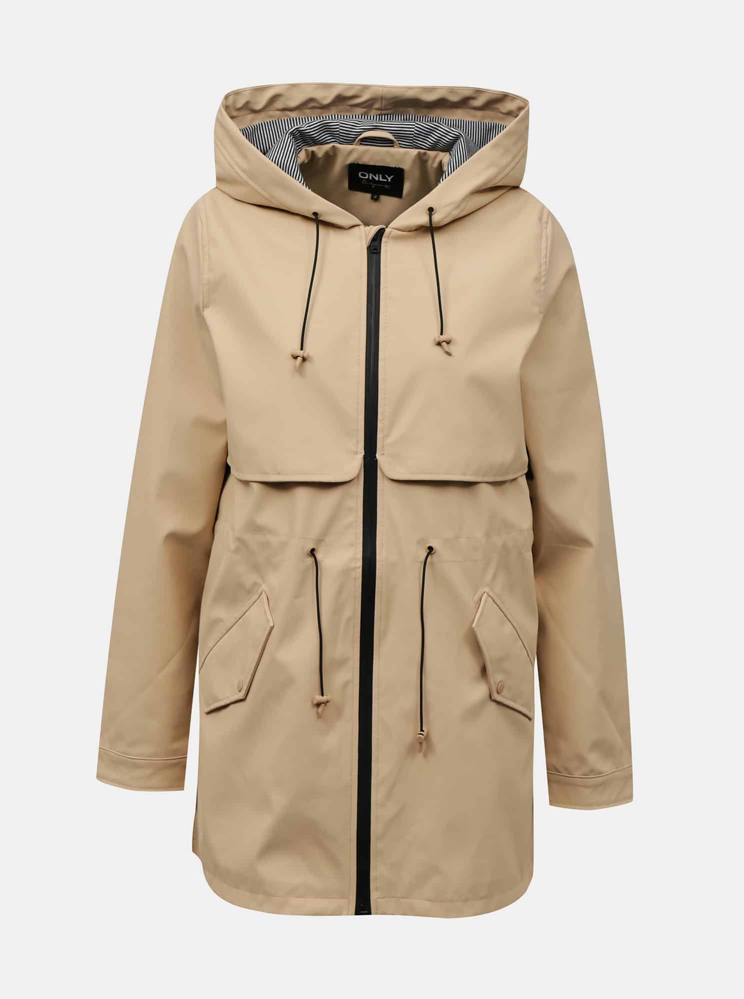 Only béžová voděodolná bunda