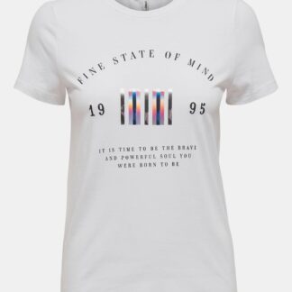 Only bílé dámské tričko Kita s potiskem