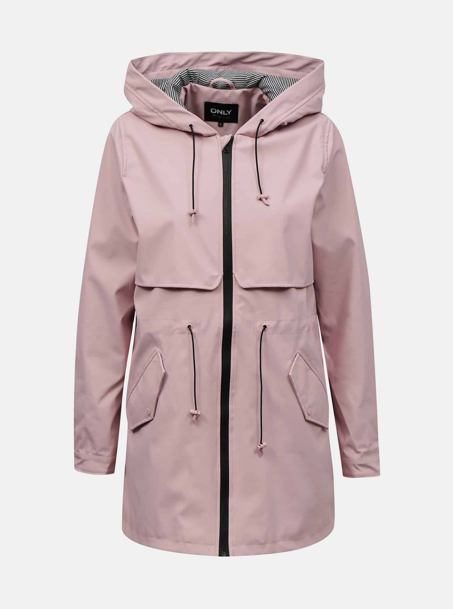 Only světle růžová voděodolná bunda