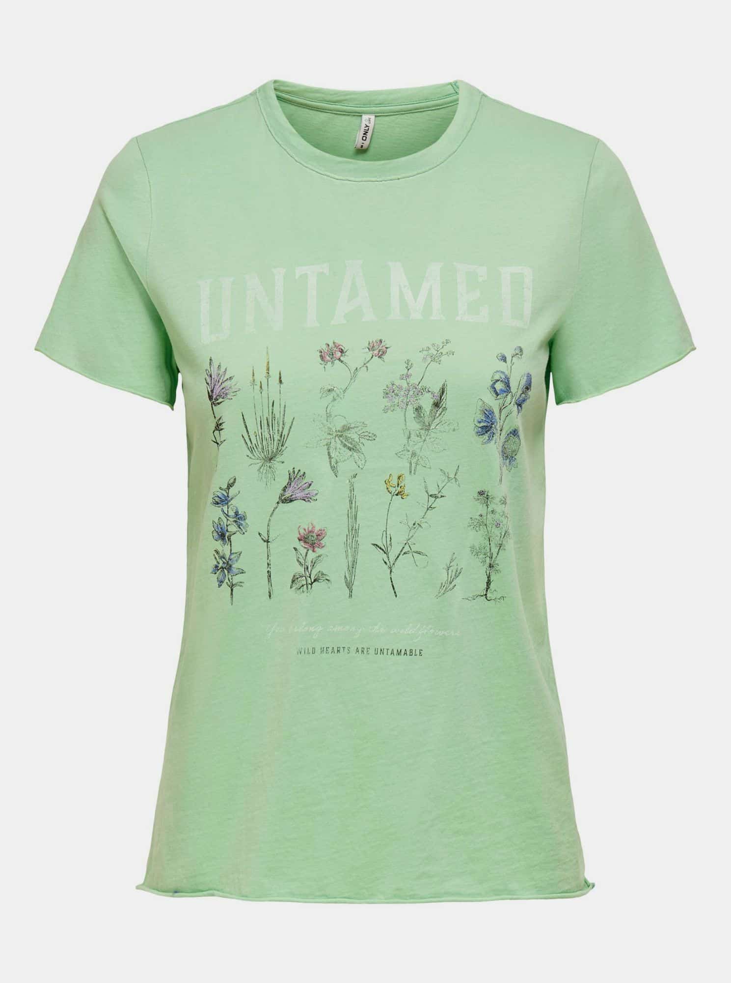 Only zelené dámské tričko Lucy s potiskem