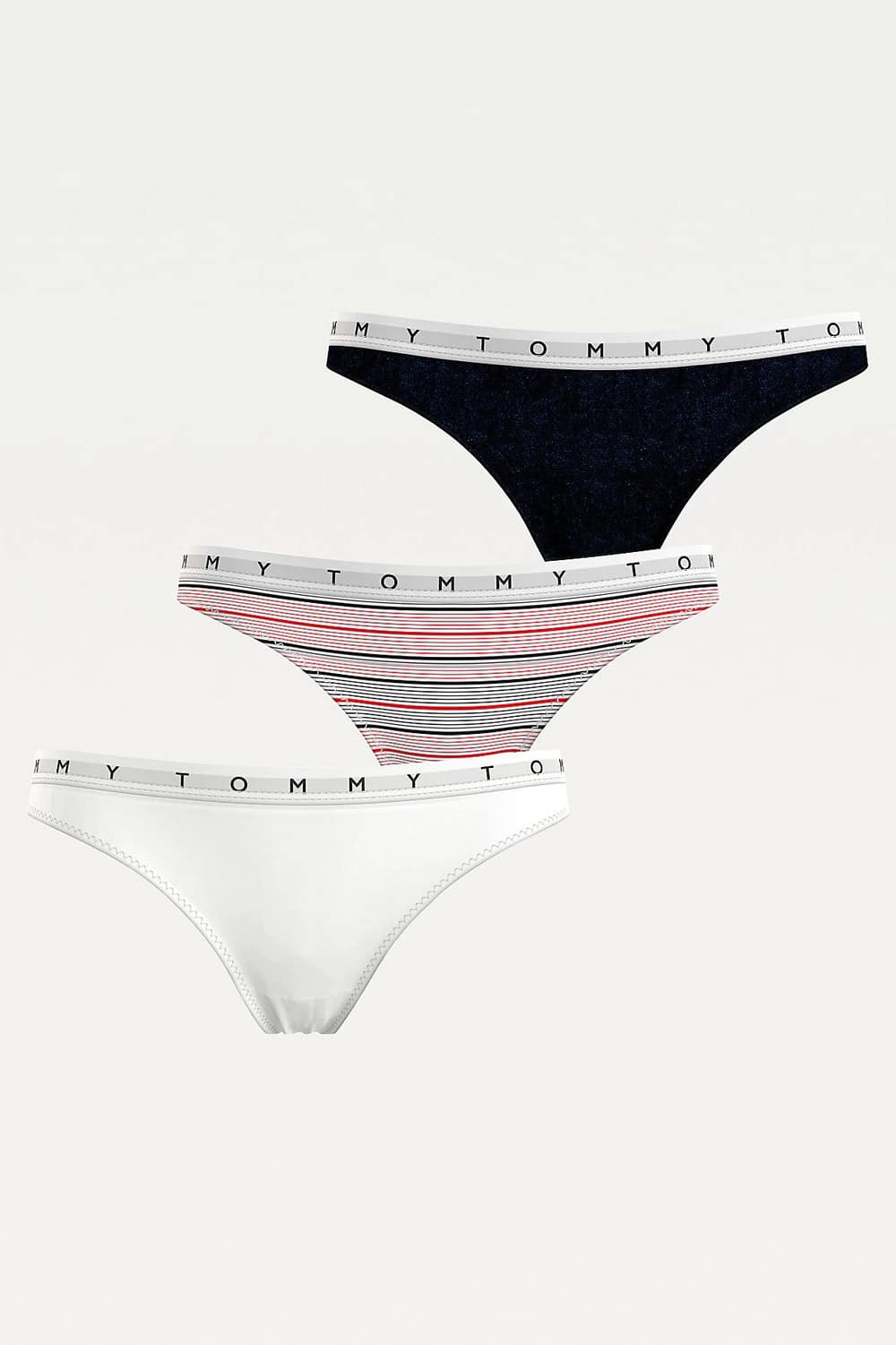 Tommy Hilfiger barevný 3 pack tang Thong Print s gumou