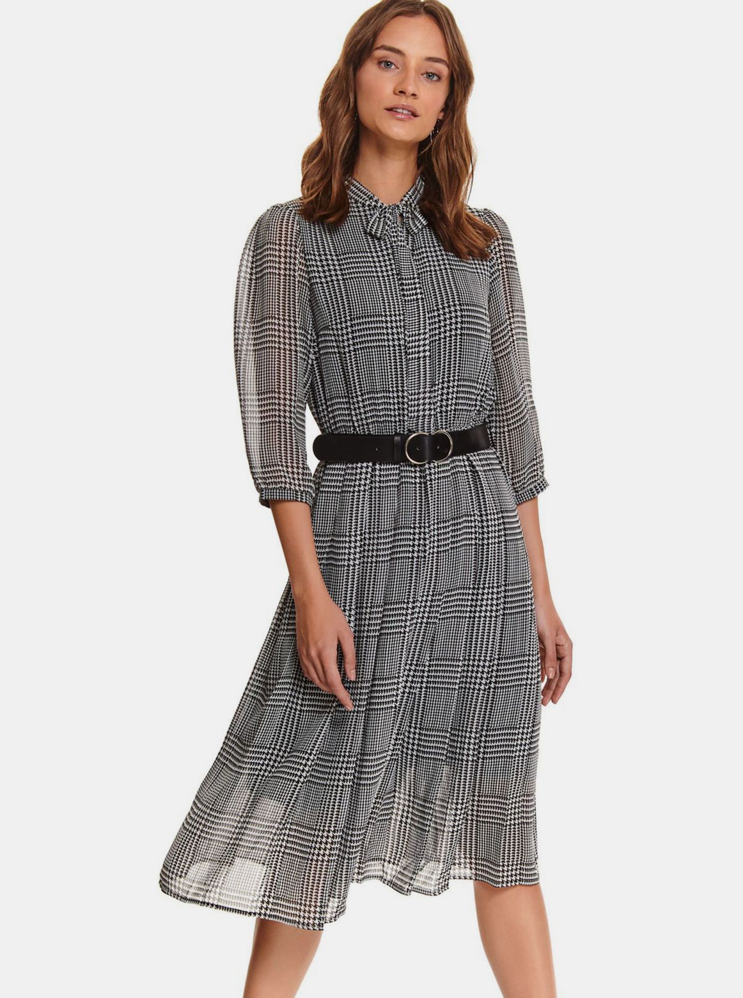 TOP SECRET šedé košilové šaty