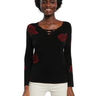 Desigual černý svetr Jers Weser