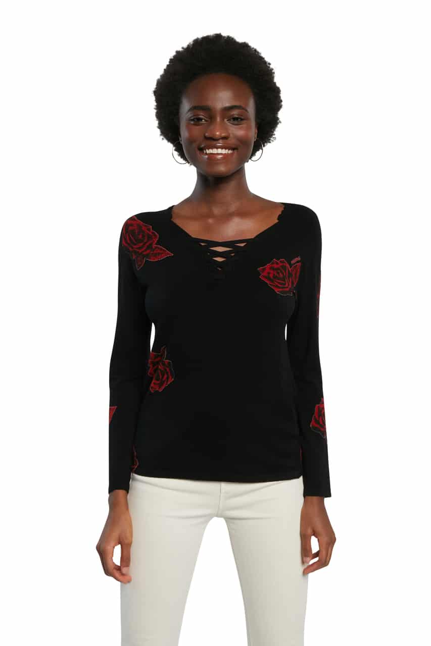 Desigual černý svetr Jers Weser