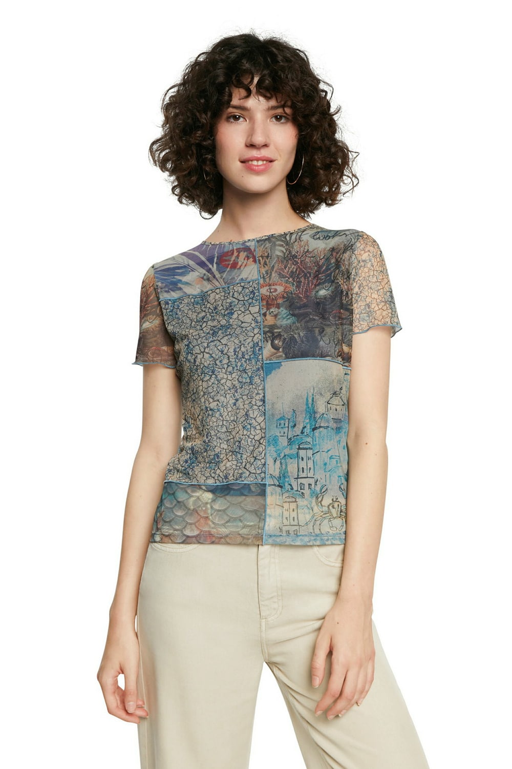 Desigual barevné tričko TS Ocean