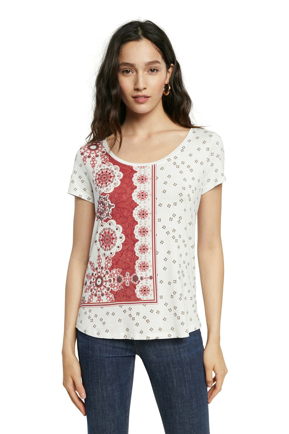 Desigual bílé tričko TS Estambul