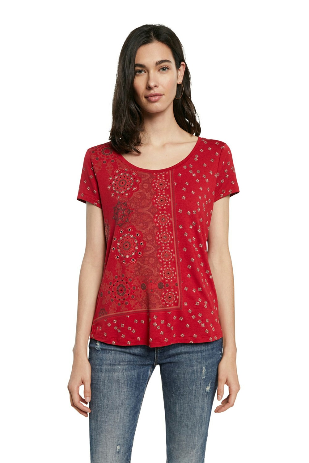 Desigual červené tričko TS Estambul