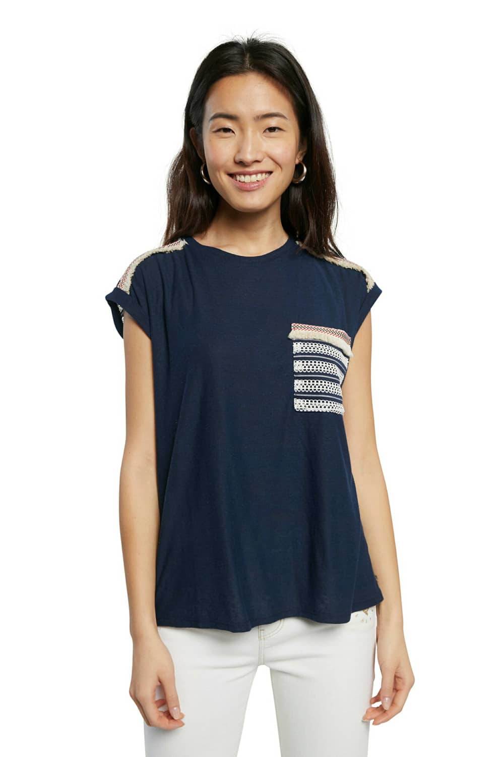 Desigual modré tričko TS Dublin