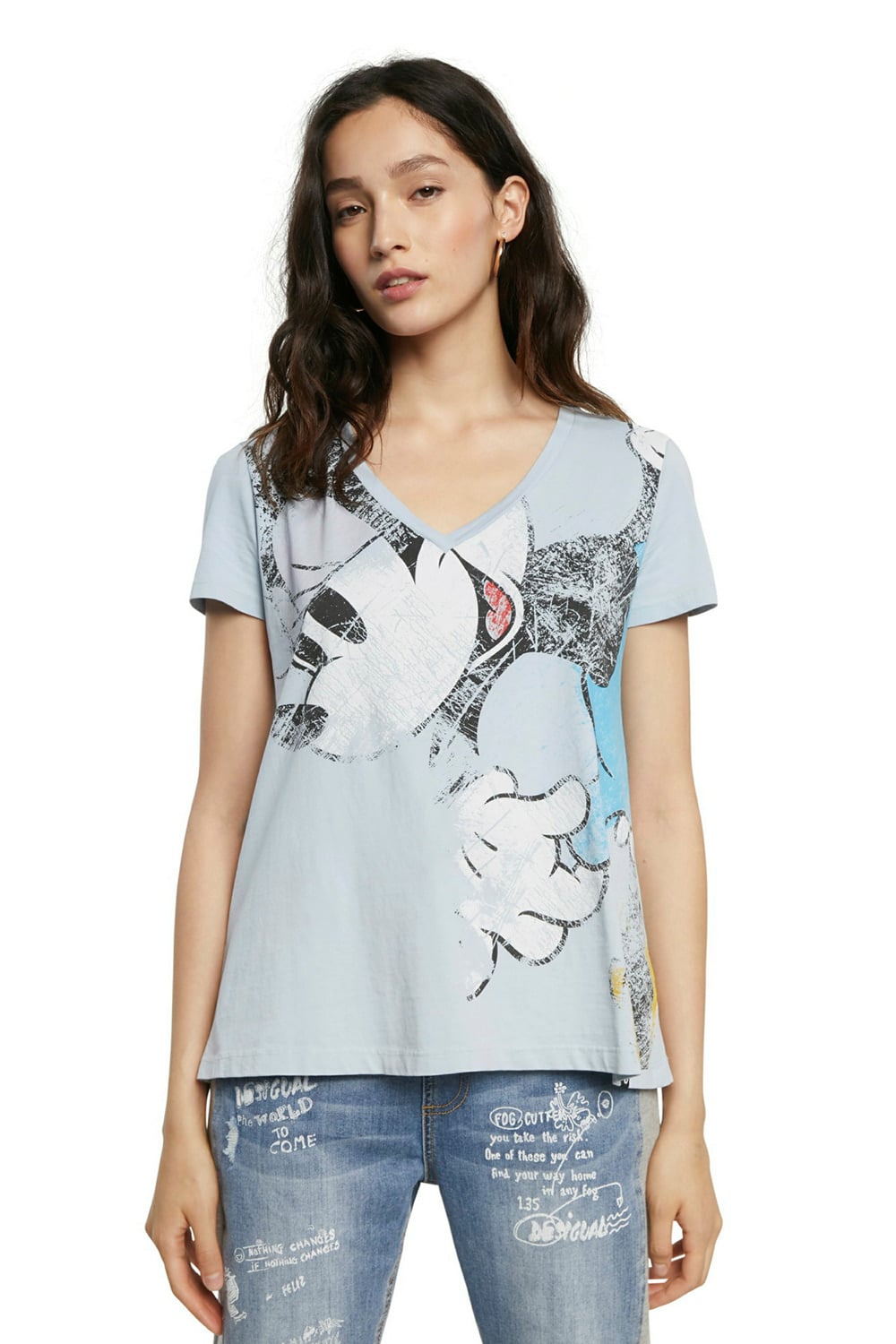 Desigual modré tričko TS Minnie