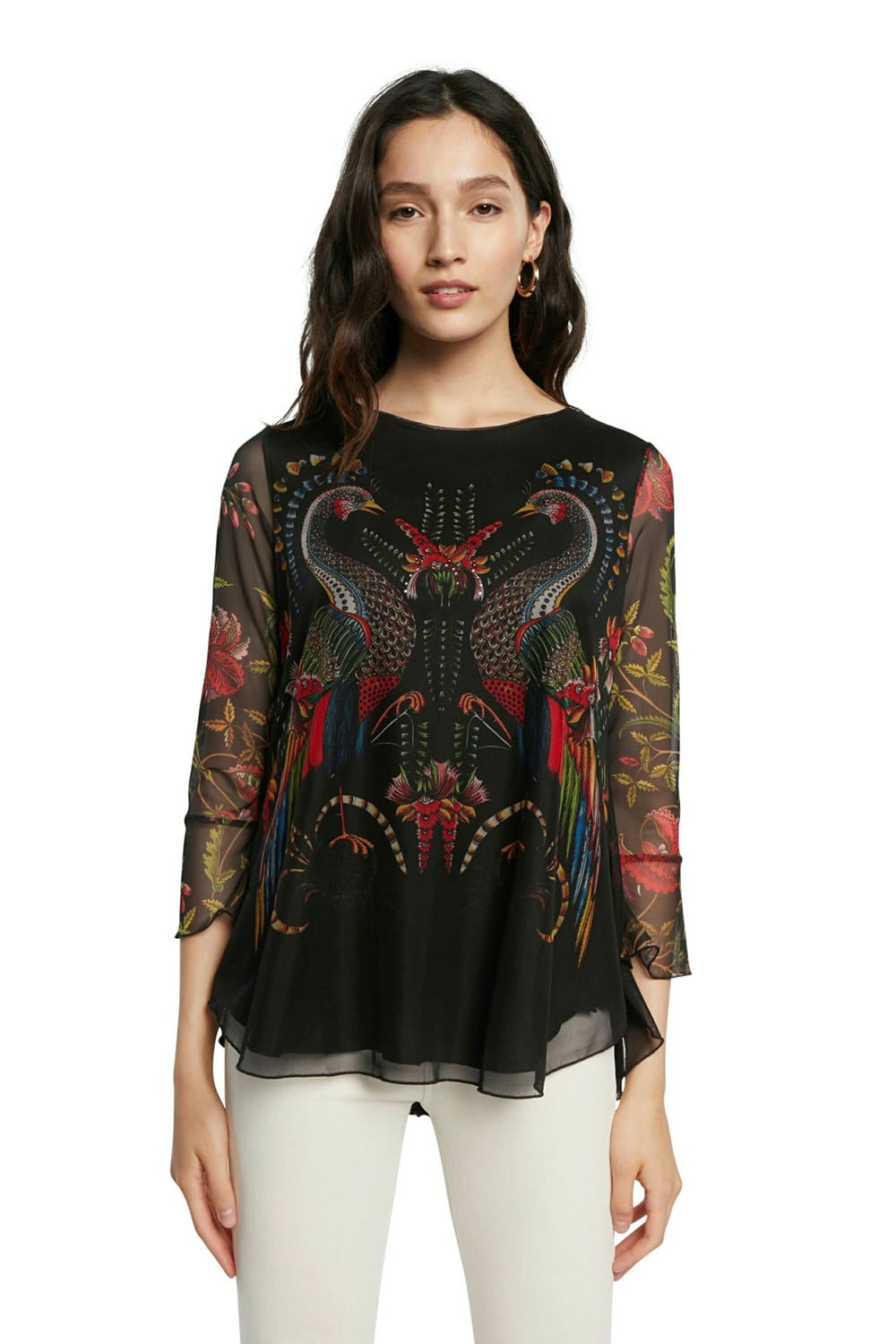 Desigual černé tričko TS Sandrini