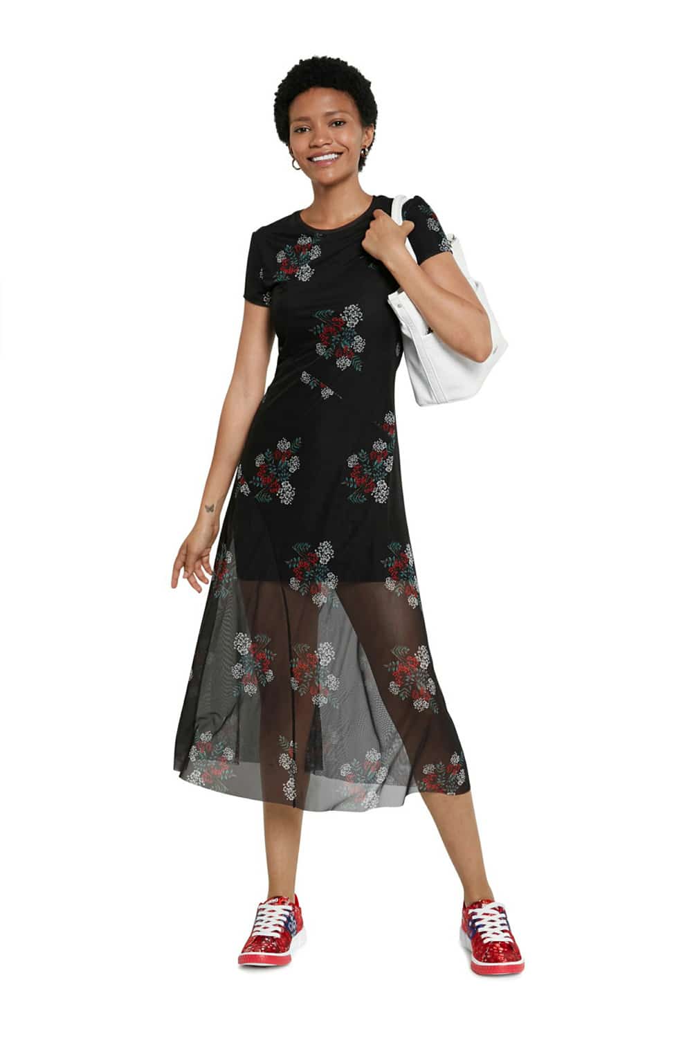 Desigual černé midi šaty Vest Estela