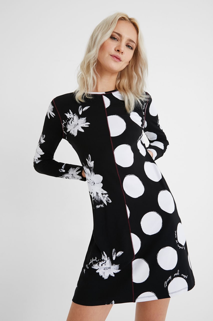 Desigual černé šaty Vest Mixras