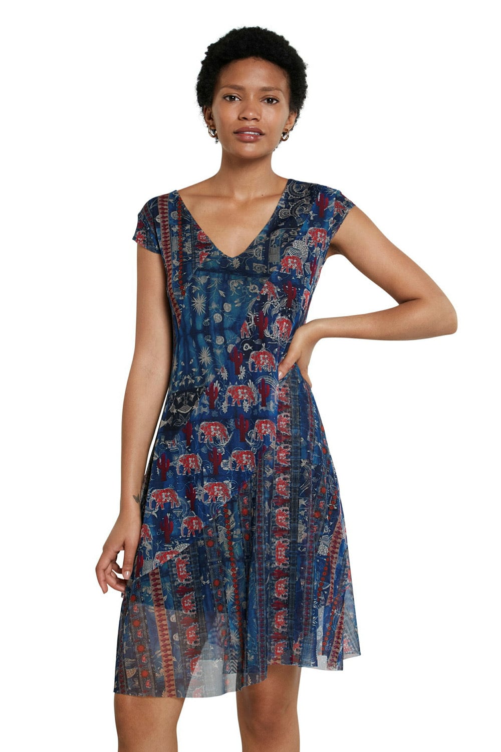 Desigual modré šaty Vest Merry