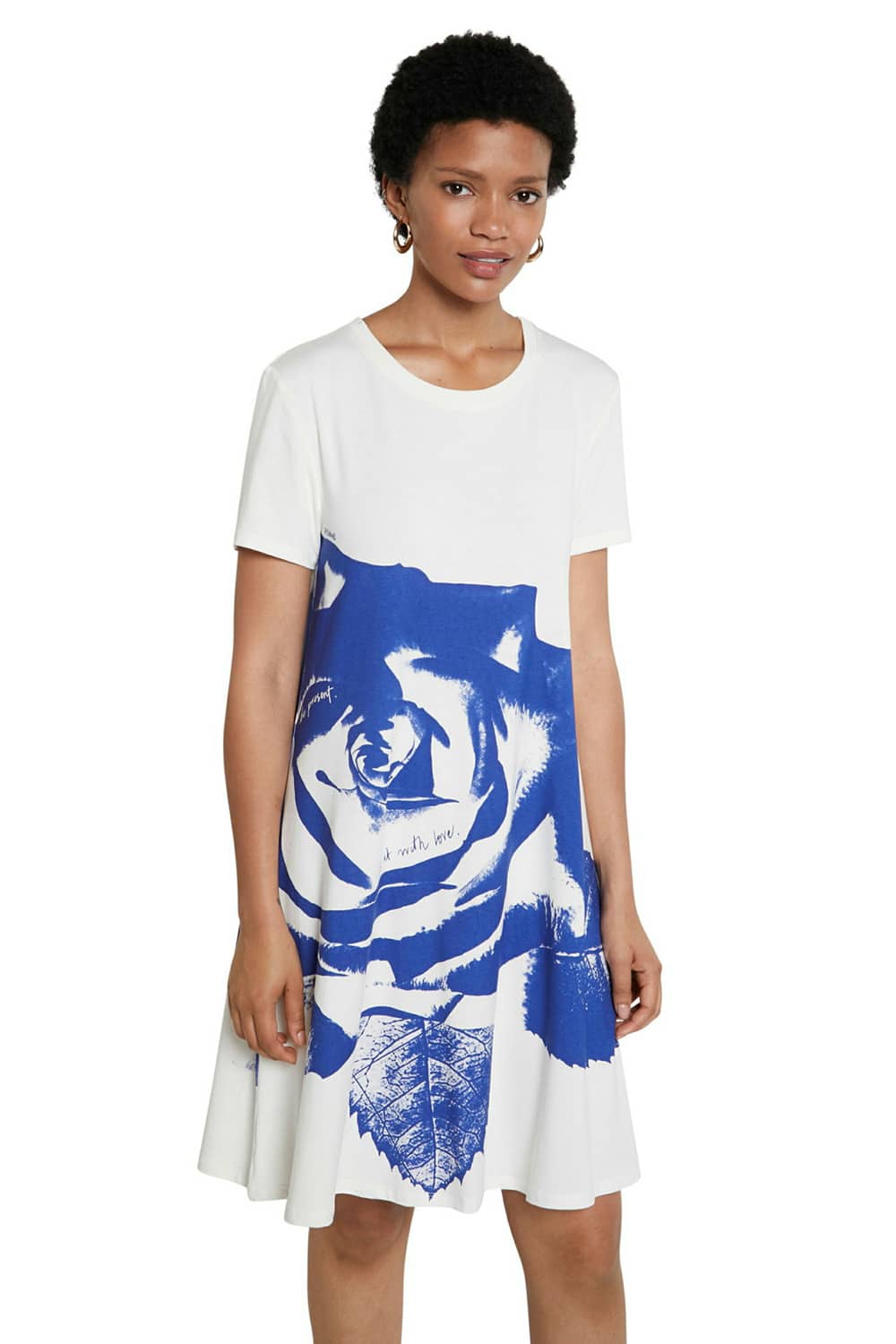 Desigual modro-bílé šaty Vest Washintong