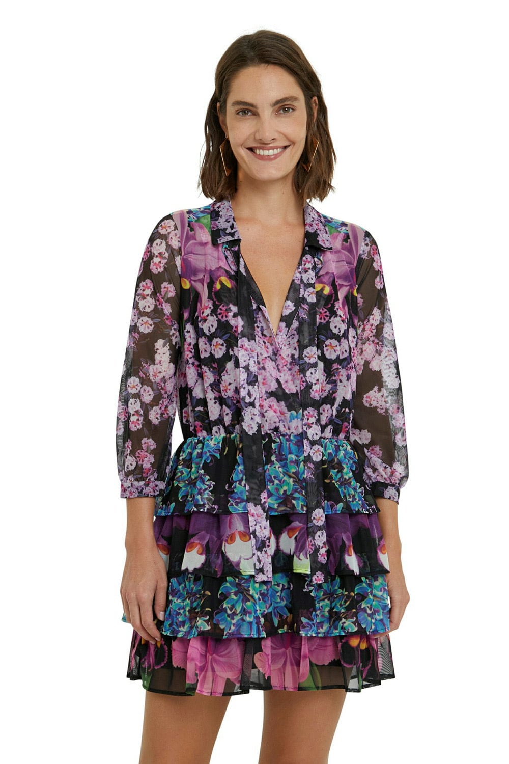 Desigual barevné šaty Vest Olimpia