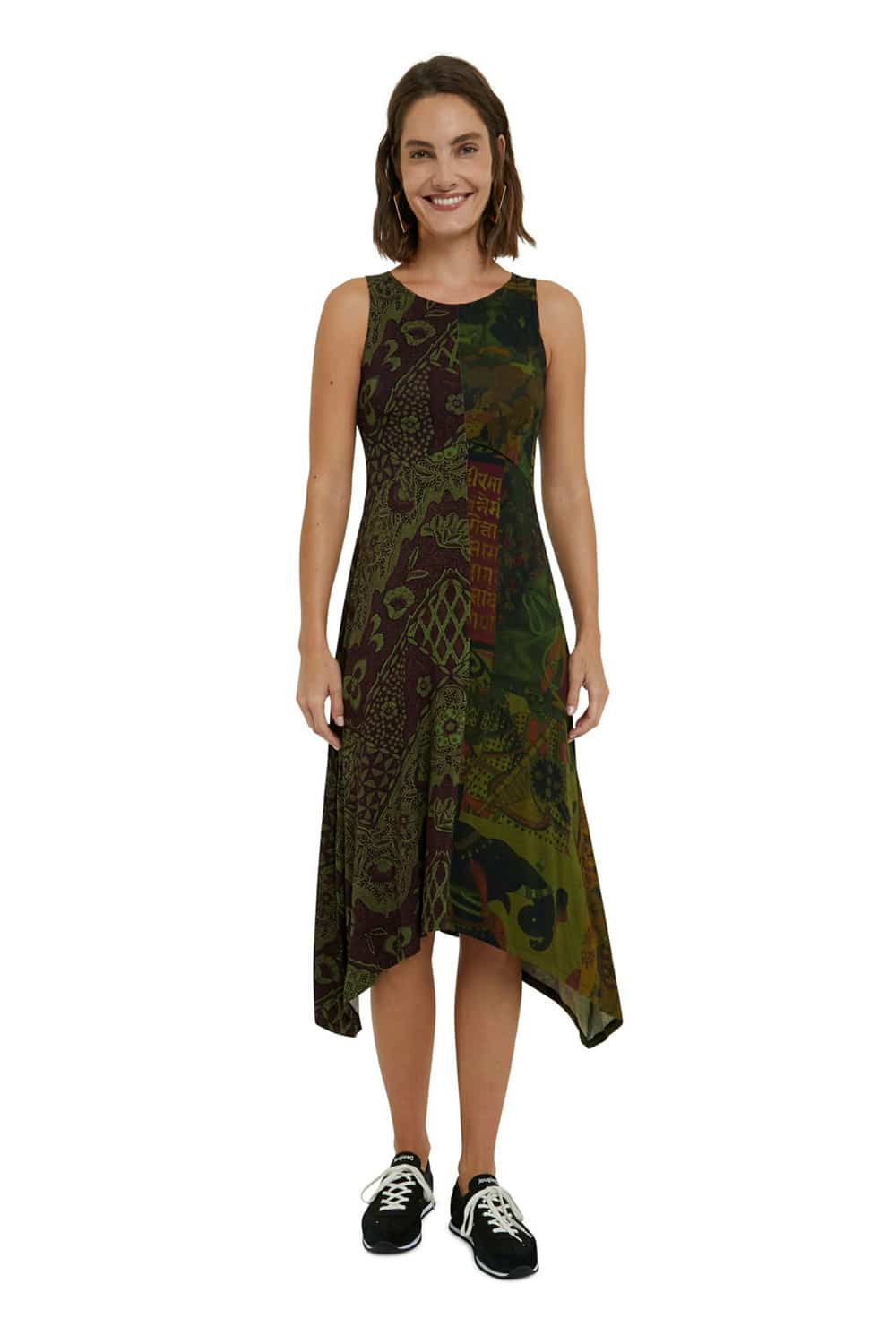 Desigual khaki šaty Vest Nise