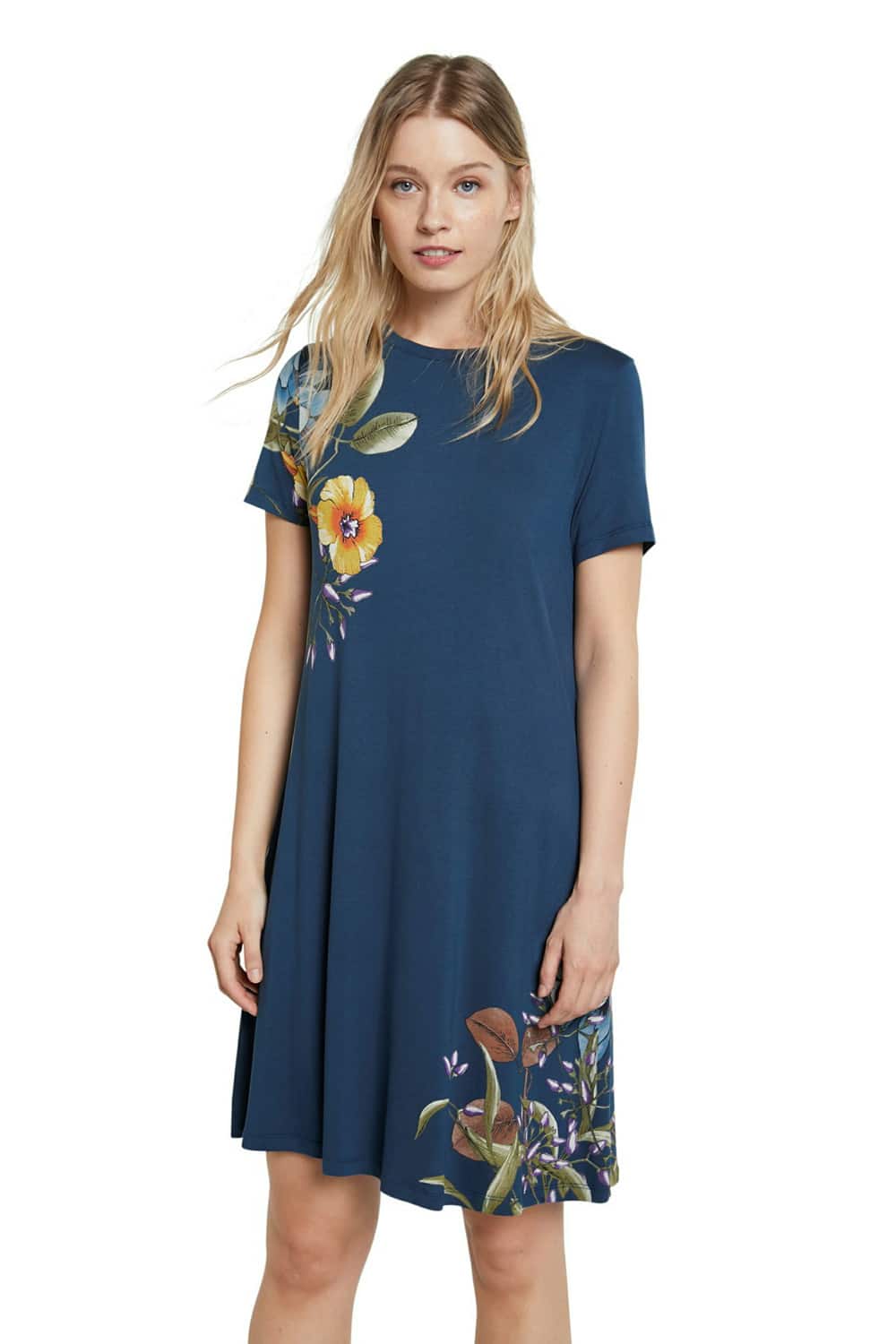 Desigual modré šaty Vest Las Vegas