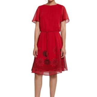 Desigual červené šaty Vest Tampa