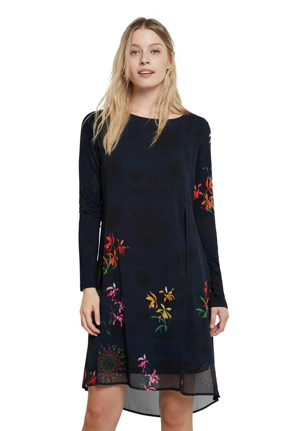 Desigual modré šaty Vest Gabrielle