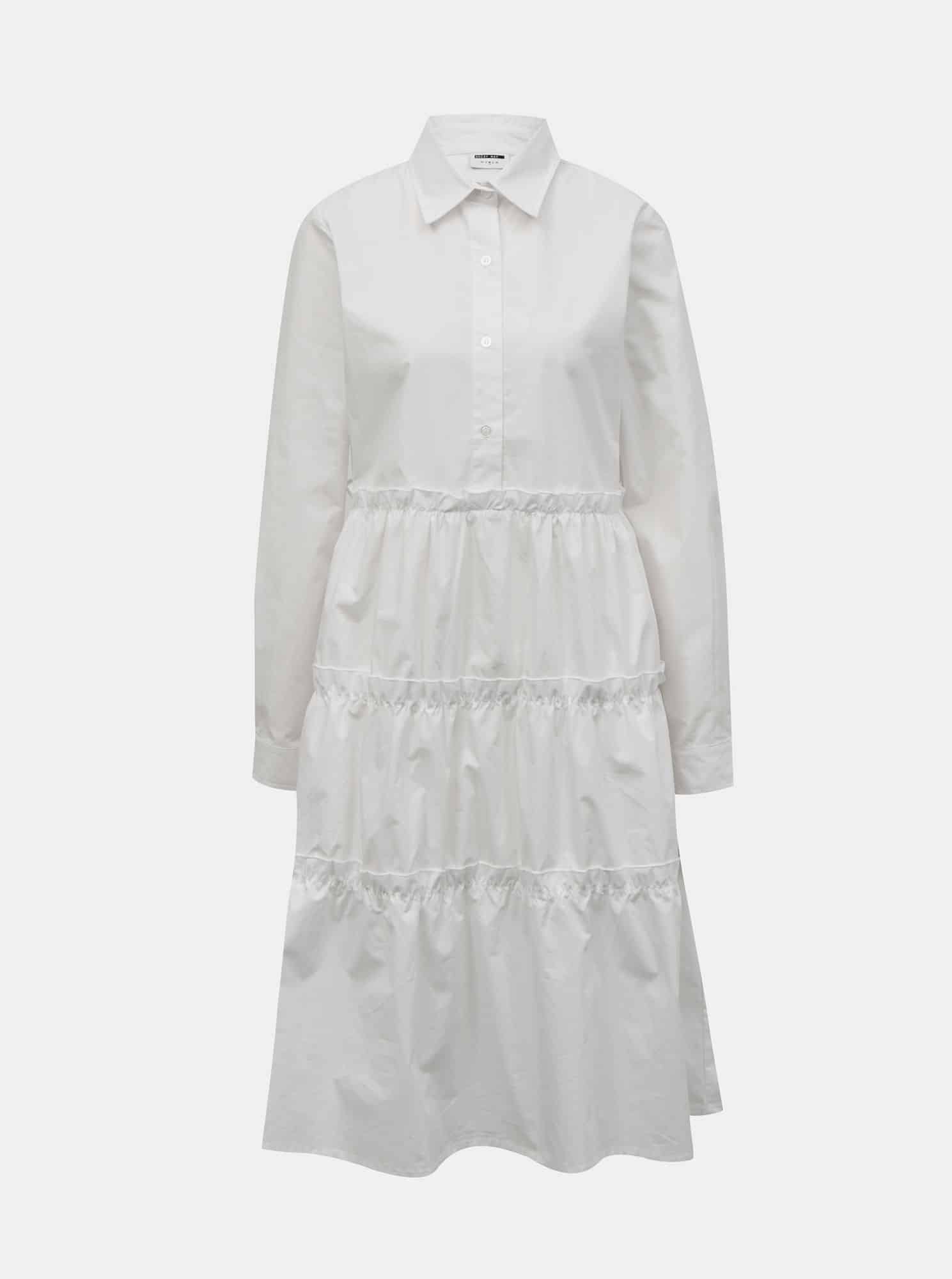 Noisy May bílé košilové šaty
