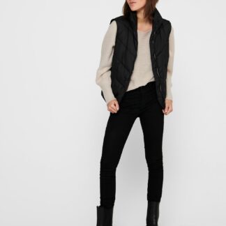 Jacqueline de Yong černá prošívaná vesta Finno