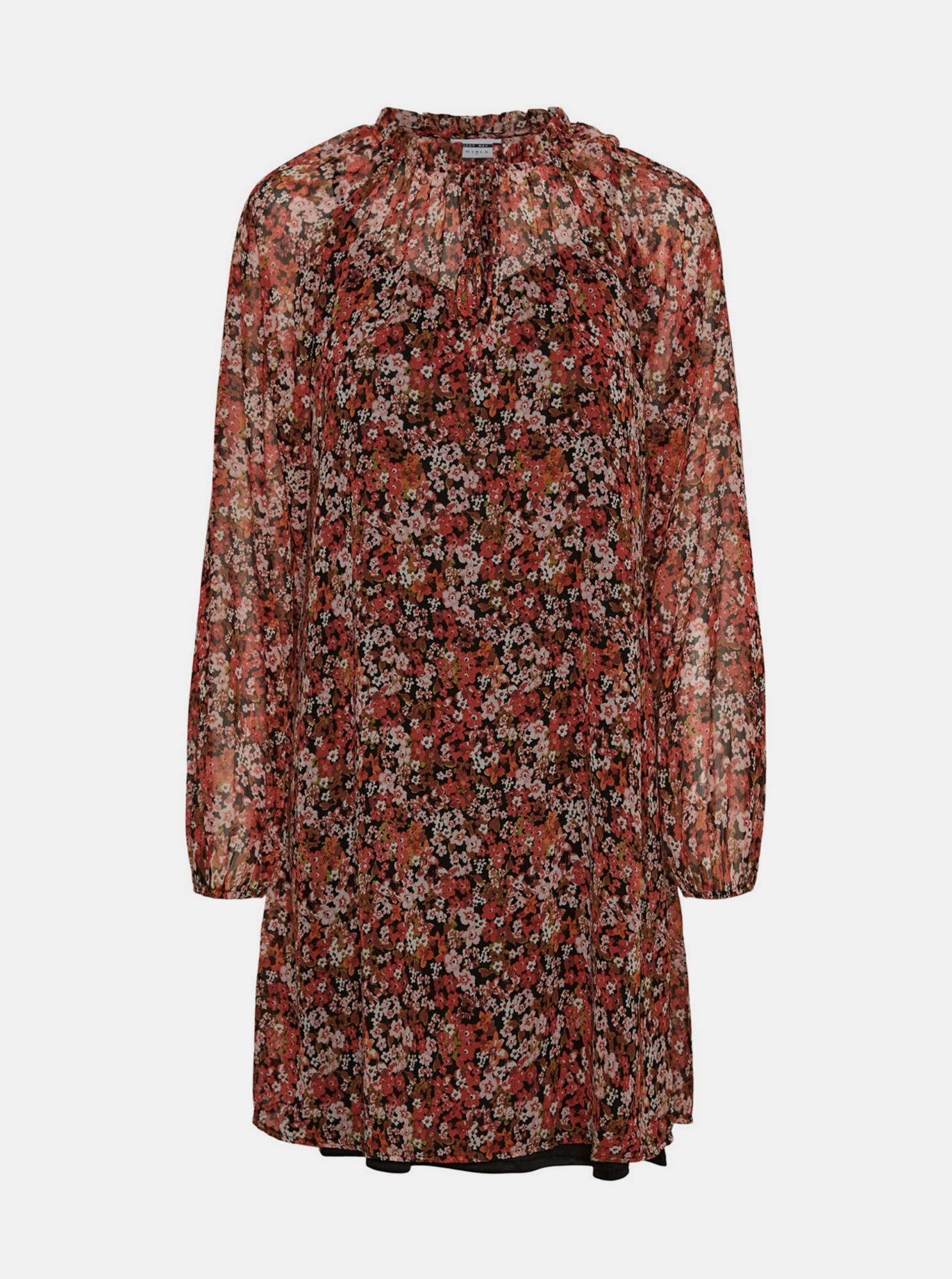 Noisy May oranžové šaty se vzory