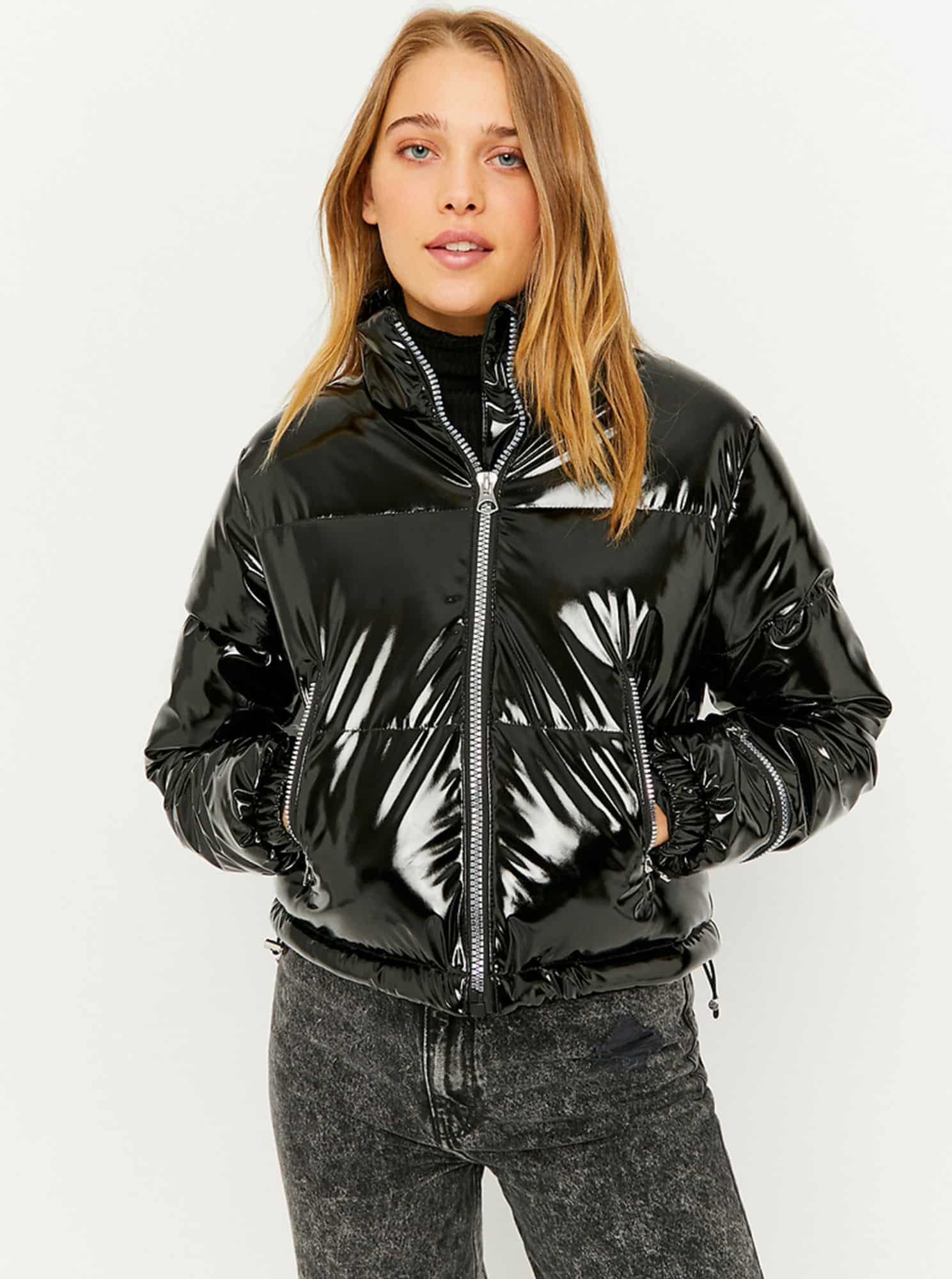 Tally Weijl černá lesklá bunda