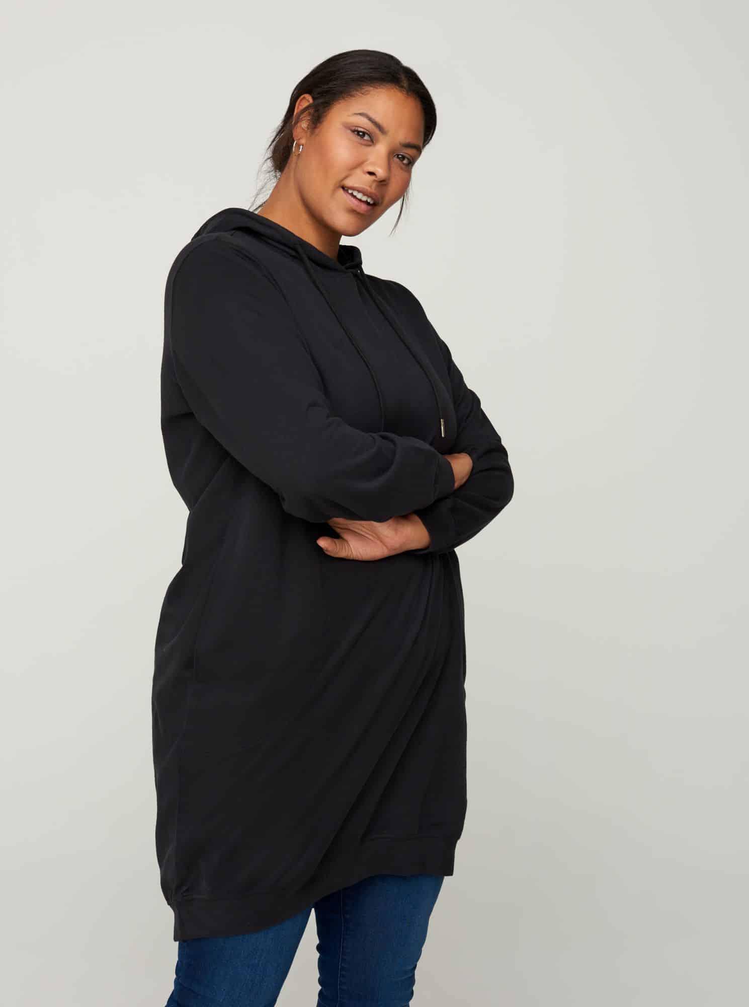 Zizzi černé mikinové šaty