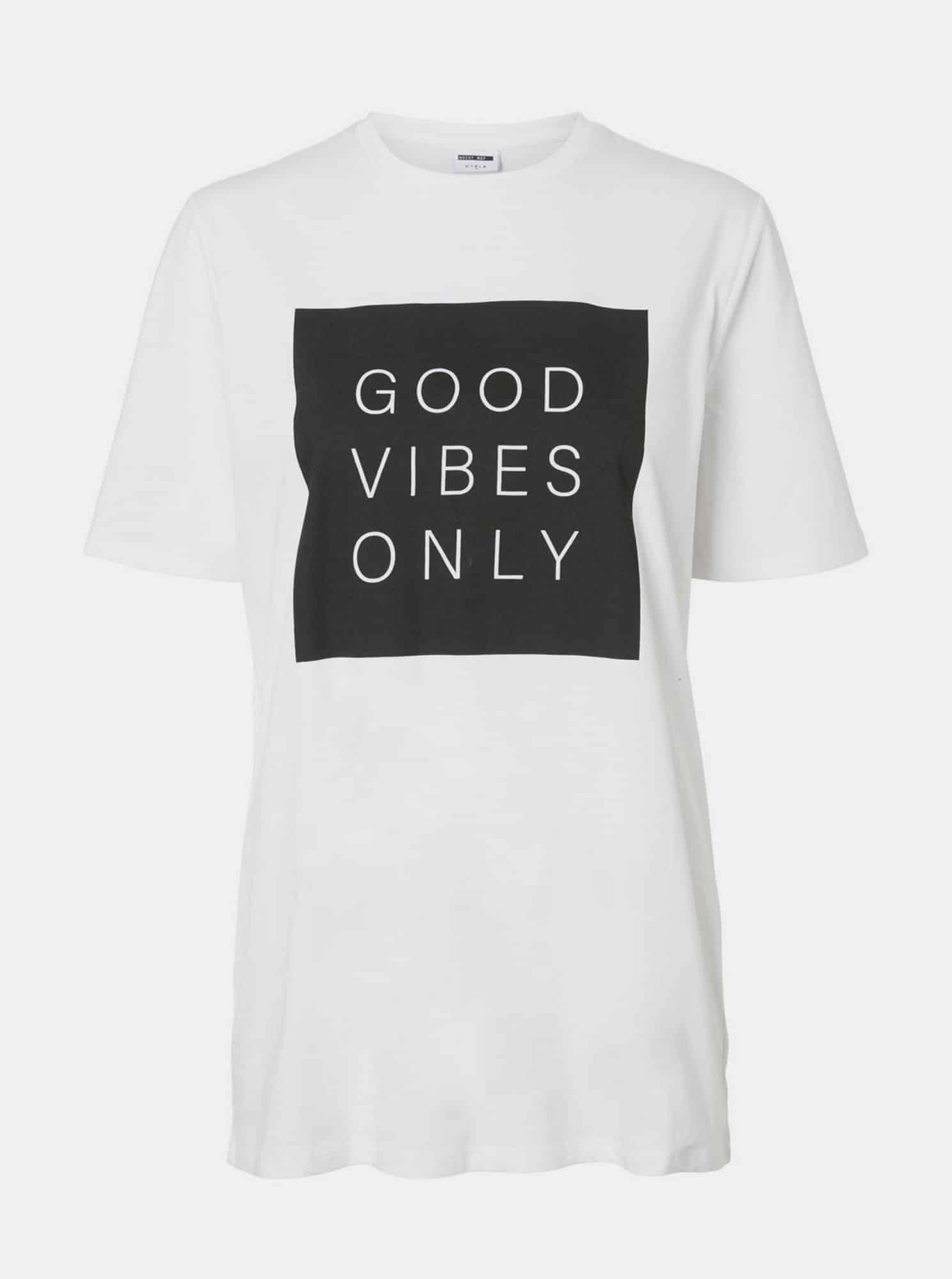 Noisy May bílé dámské tričko Zodiac s potiskem