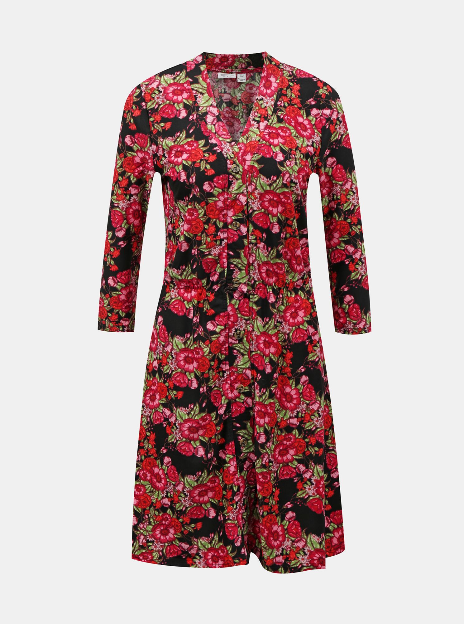 Noisy May červené květované šaty