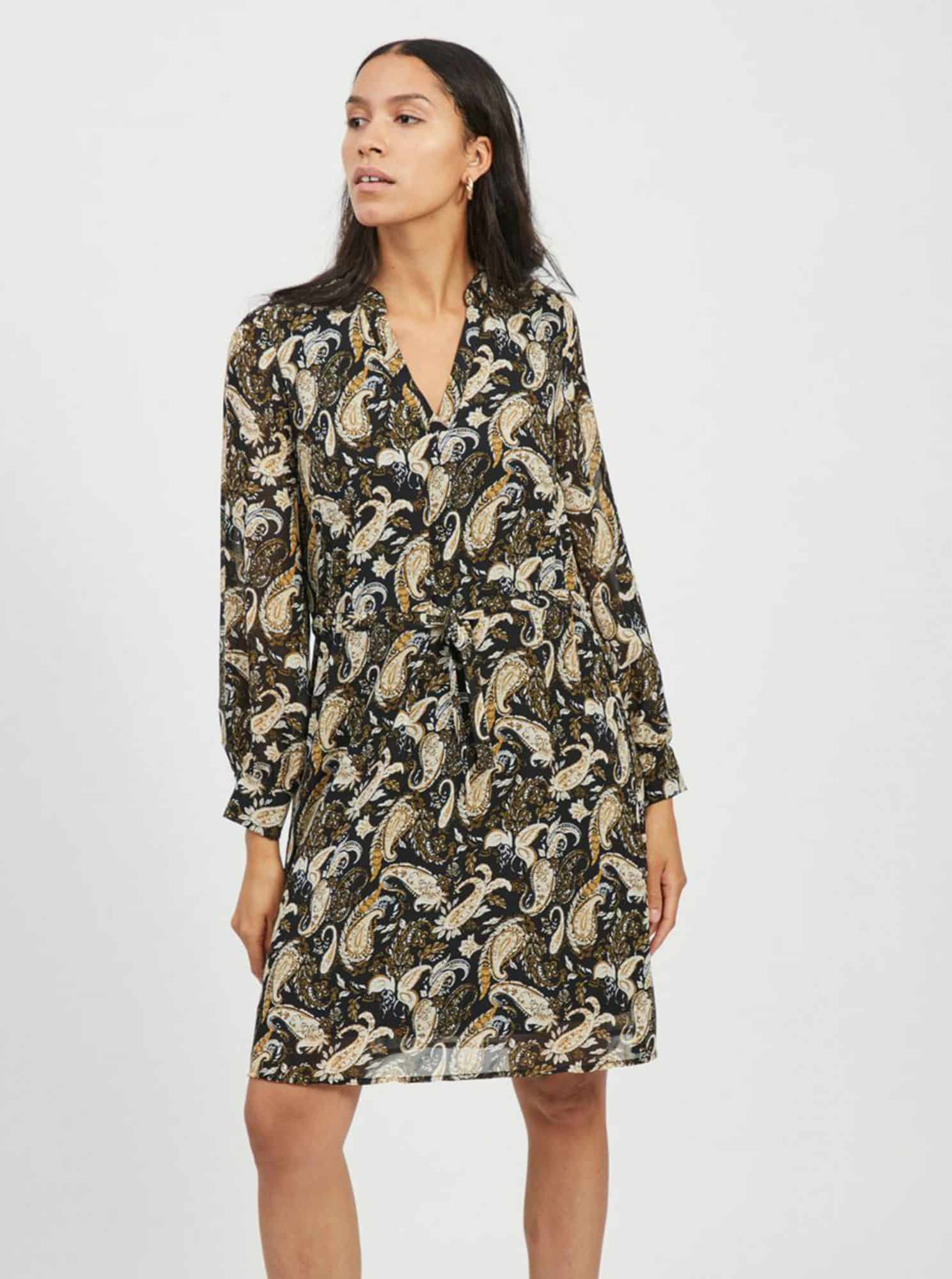 .OBJECT khaki šaty se vzory