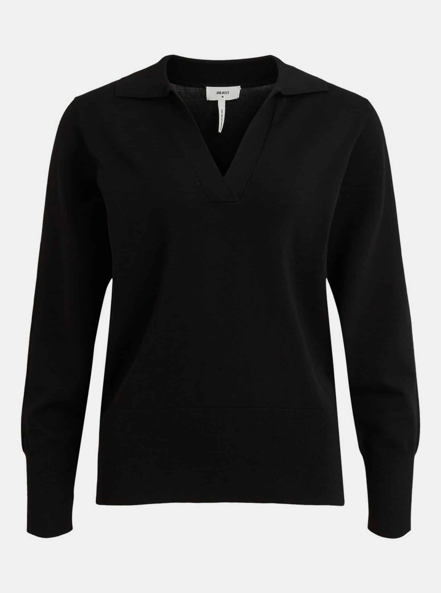 .OBJECT černý dámský svetr s límečkem