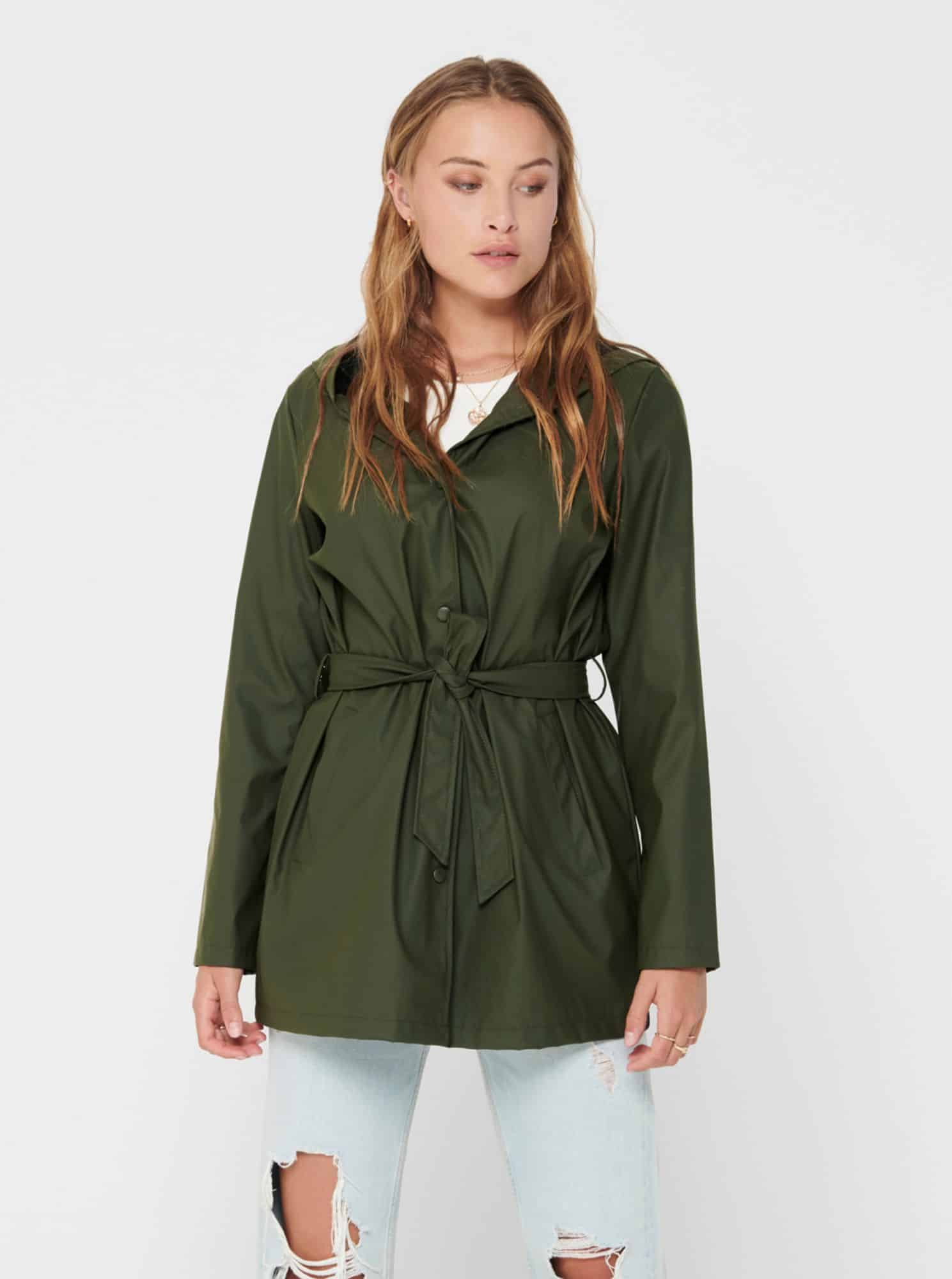 Jacqueline de Yong khaki voděodolná parka