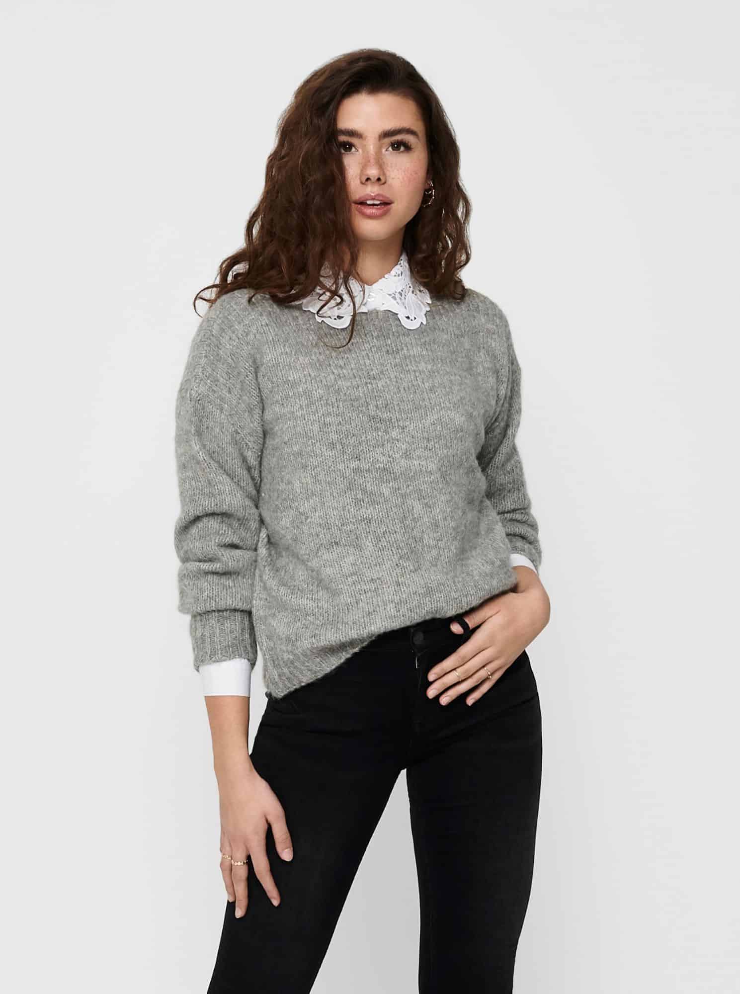 Only šedý dámský svetr