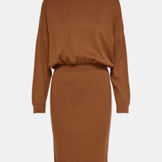 Only hnědé svetrové šaty