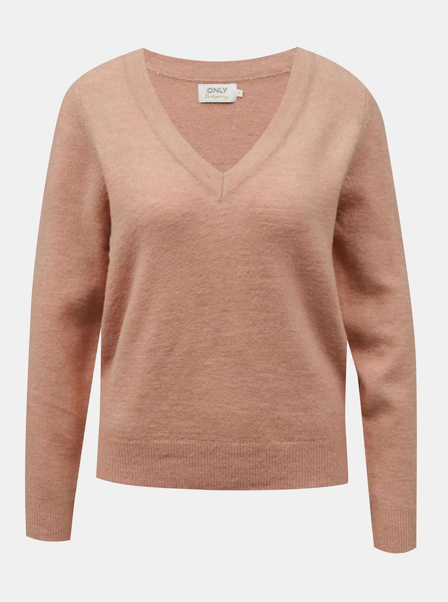 Only starorůžový dámský svetr